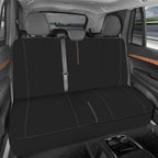 Neoprene Waterproof Seat Covers for Cars, Trucks, & SUV – Black & Beige Automotive Interior Protectors - Rear Split Bench Protector for Kids Dogs & Pets – Forros para Asientos de Carro