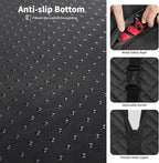 Dog Seat Cover, 3-Section Design, Waterproof Non-Slip Car Hammock for Large Dogs, Fit Full-Size Truck & SUV, +45% Extra Space, Black