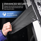 Plus | Winter Windshield Cover for Ice and Snow, Standard Size (Black) - Built-in Security Panels, Wiper Blade Coverage + Mirror Covers - Fits Standard Size Cars, 59 x 41 Inches