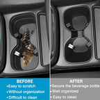 Cup Holder Inserts for Honda CRV Accessories 2023 2024 2025 2026 Center Console Cup Holder Protector for Honda CRV CR-V LX EX EX-L Sport Hybrid Sport-L Hybrid Sport Touring Hybrid TPE Material Black