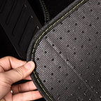 Waterproof Universal Fit Car Floor Mats, Car Mats Fit for SUV,Vans,sedans, Trucks,Set of 4pcs Car Carpet with Driver Heel Pad (Black and Yellow)