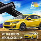 Extra Durable Window Deflectors Tape-On Window Visors Rain Guards Fit for Subaru Impreza 2017-2023 Hatchback, Sun Visors, Wind Vent for Shades, Exterior Car Accessories - 6pcs. AG0689