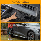 Car Ceiling Cargo Net with 3 Pockets,31.5"x21.6" Car Overhead Storage Mesh Organizer,Double Layer Roof Mesh Camping Overlanding Gear Must Haves Cargo Net,Road Trip Essentials (31.5"x 21.6")