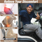 Truck Seat Cushion, Memory Foam Trucker Seat Cushion for Truck Driver Long Sitting with Adjustable Strap, Back Support and Pain Relief for Trucker Driving Car Office Chair and Pain