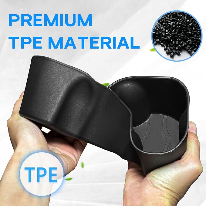 Cup Holder Insert for GMC Hummer EV 2026 2025 2024 2023 2022 Accessories Center Console Silicone Cup Holder Drink Bottle Holder Organizer Non-Slip Interior Decoration for Hummer EV SUV Black