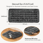 Dog Bed for Car Back Seat Soft Plush Backseat Pet Bed Mat Non-Slip Travel Pet Mat, Fuzzy Plaid Dog Seat Cover, Fit for Backseat Extenders and Trucks SUVs (Glossy-Dark Gray, 54" x 24.8")