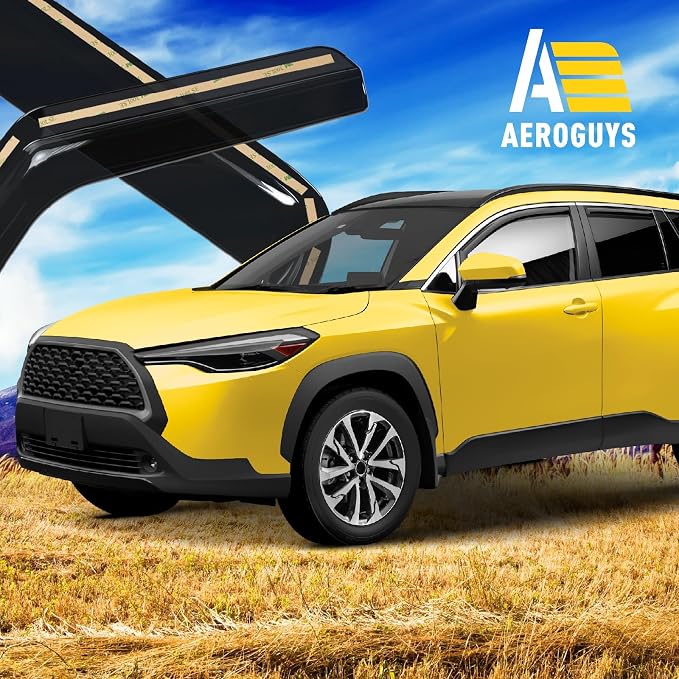 Extra Durable Window Deflectors in-Channel Window Visors Rain Guards Fit for Toyota Corolla Cross 2022-2026, Sun Visors, Wind Vent for Shades, Exterior Car Accessories - 4pcs. AG0493
