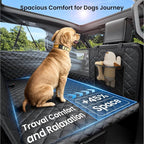 Dog Truck Seat Cover for Back Seat, Hard Bottom Dog Hammock for Car, Pet Bed Extender for 2-4 Large Dogs, Waterproof Seat Protector, Universal XL Size Fits for Crew Cab Truck/SUV, Black