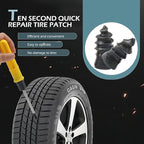 60 PCS Tire Repair Rubber Nail, Vacuum Tire Repair Kits Spiral Rubber Screws, Fast Self-Service Tool for Car, Truck, Motorcycle, Tractor Tire Puncture Repair (Black)
