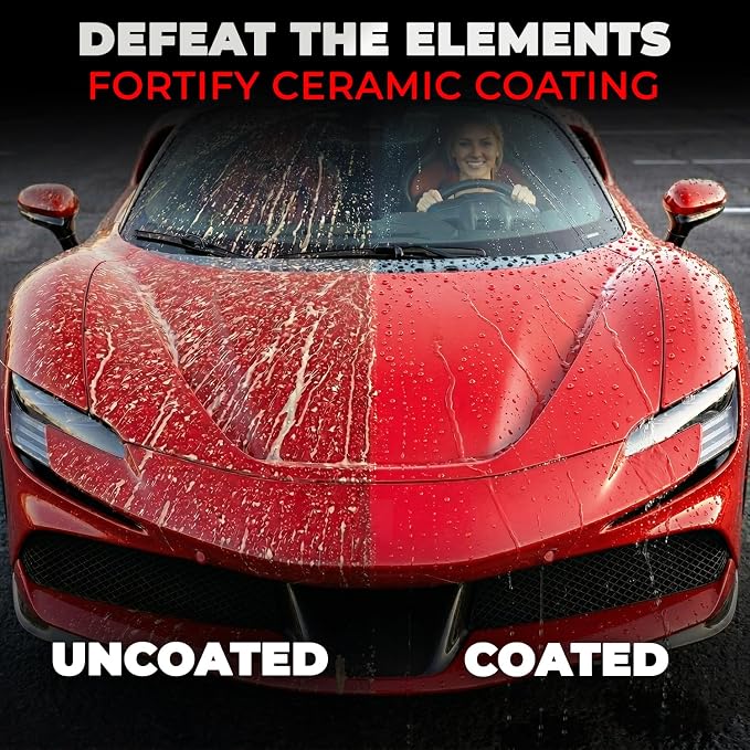 Fortify Quick Coat - 16oz Ceramic Waterless Detailer Spray | 3-in-1 Wash, Wax & Nano-Ceramic Coating | Mirror Shine, Zero Streaks, No Dust Residue | 6-12 Month Protection | Made in USA