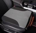 Car Seat Cushion – Memory Foam Pad for Driving Comfort – Boosts Height and Relieves Coccyx & Lower Back Pain – Car, Truck, Office Chair (Leather Black & 4D Mesh Gray)