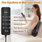 Back Massager with Heat, Shiatsu Chair Cushion for Lower Back | Upper & Lower Back 2-Level Heat, 16 Nodes Bidirectional Deep Kneading, Removable Washable Cover, Universal Fit for Mom, Dad