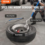Tire Mount Demount Tool 22.5" to 24.5" Tire Changer Steel Bead Breaker Extra Bead Holder Tubeless Truck Manual Tire Changing Tools for Car Repairing(Blue)