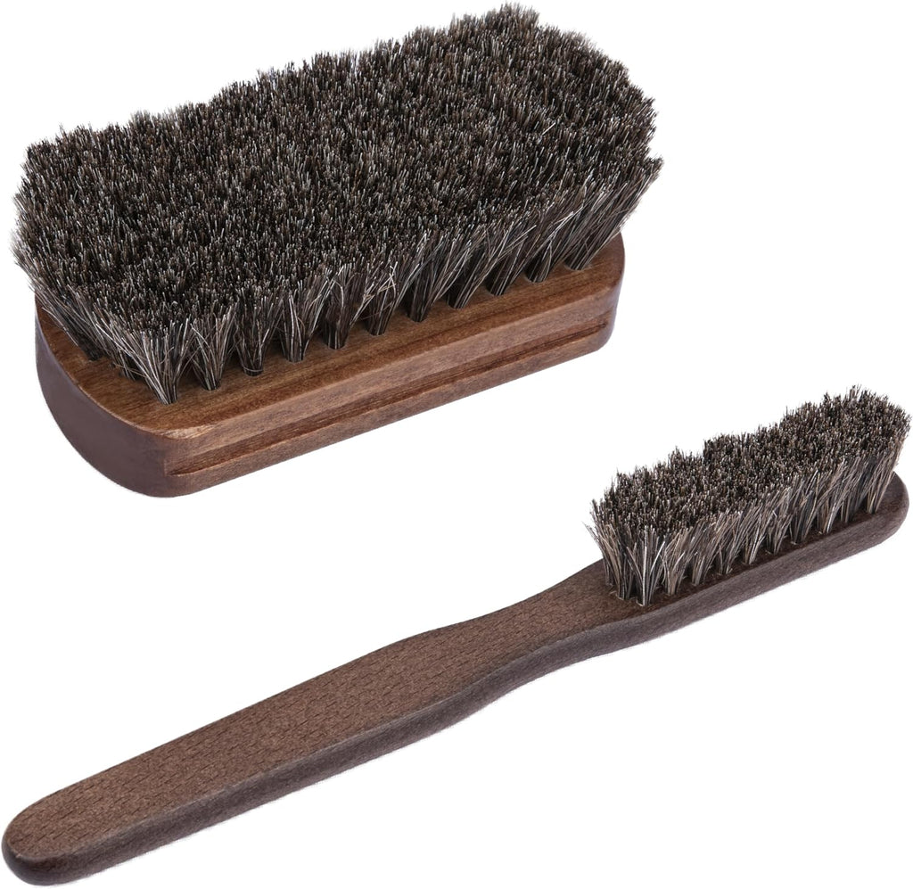Interior Detailing Brushes (2-Pack) — Soft Horsehair Cleaning Set