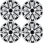 4-Pack 16 Inches Wheel Rim Cover Hubcaps,Redesign Fashion Style Replacement Hubcaps,Car Truck SUV Hub Accessories, Black&White&Lacquer