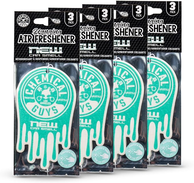 Car Fresheners, Hanging Air Fresheners - New Car Scent for Cars, Trucks, SUVs, RVs, Home, Office, Work, Dorm Room, & More - 12 Pack
