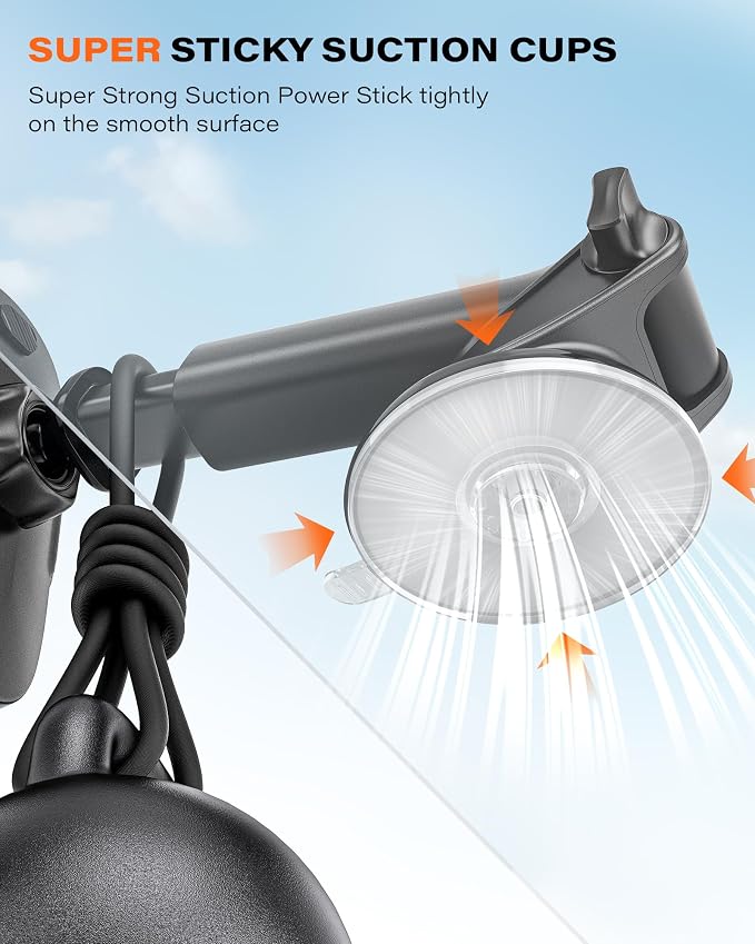 Car Phone Holder Mount for Dashboard & Windshield, Hands-Free Cell Phone Holder for Car, Compatible with iPhone Samsung All Phones, Ideal for Delivery & Uber Drivers, Fleet Vehicles