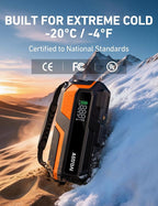 M10 6000A 150PSI Car Jump Starter with Air Compressor - 12V Portable Battery Booster (All Gas/12.0L Diesel), Smart Tire Inflator, Heavy-Duty Jumper Cables, Power Bank, LED Light, Storage Case