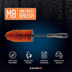 Mini Wheel Cleaning Brush – Durable Multipurpose Rim Brush for Cars, Trucks, Motorcycles, Bicycles, Boats, Rims, Exhaust Tips, – Mini Design, Dense Bristles, All Surface Cleaner