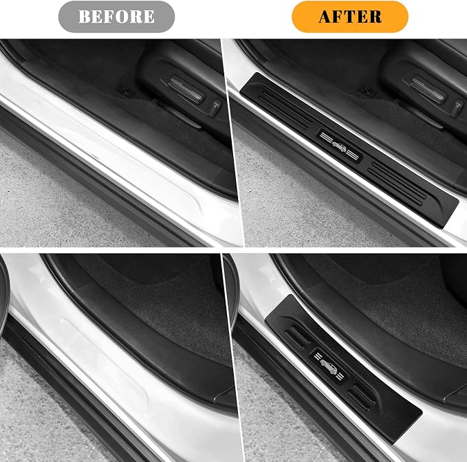 4PCS Car Door Edge Guards Door Sill Protector for Honda 2023-2025 2026 HRV HR-V Accessories ABS Plastic Material Matte Black Car Door Threshold Protection