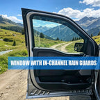 Window Visors Rain Guards for Jeep Wrangler JL 18-26 Gladiator 2020-2026 | In-Channel Window Deflectors, Vent Visor, Sun Shades, Window Shields, Truck Accessories, Dark Smoke