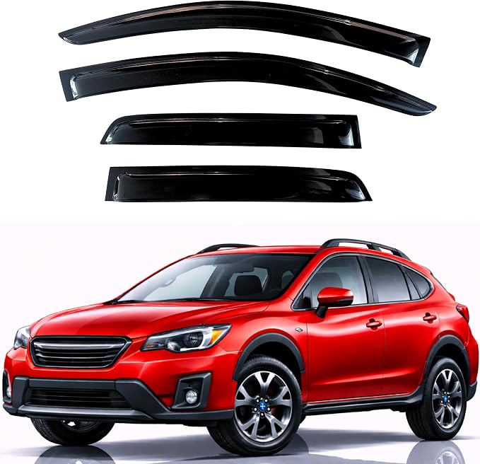 KPY Rain Guards Fit for 2018-2023 Subaru Crosstrek, Out-Channel Window Visors Vent Wind Deflectors 4PC, Car Accessories for 2017-2023 Subaru Impreza Hatchback