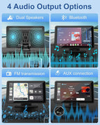 Carplay Screen for Car, Upgrade 7" HD Wireless Apple Carplay & Android Auto Touchscreen- Car Play Screen Stereo with Backup Camera, Mirror Link/Voice Control/Music Play/GPS Navigation -for All Vehicle