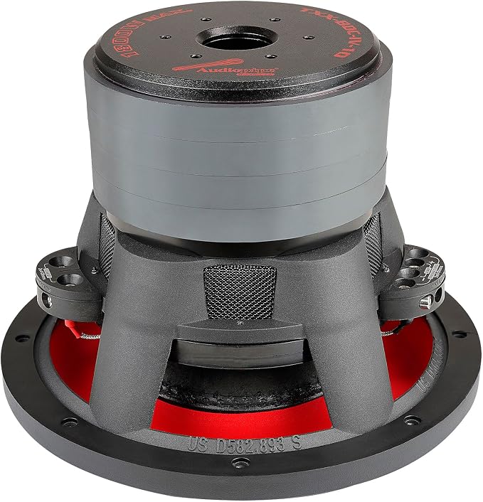 10" Quad Stack Composite Cone Subwoofer (TXX-BDC-IV-10), Superior Performance, 1800W, 4 Magnets, BASV Voice Coil, Aluminum Basket, Multi-Connect, Non-Press Paper Cone, 2 x 4 Ohms