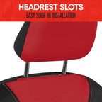 AquaShield Waterproof Front Seat Covers, Red Seat Covers for Cars – Neoprene Front Car Seats Cover, SUV Seat Covers Protector - Car Interior Cover for Auto, Trucks, & Dog Owners