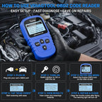 VD10 OBD2 Scanner Code Reader Car Diagnostic Tool Engine Fault Code Reader for Turn Off CEL with Freeze Frame/I/M Readiness for All OBDII Protocol Cars, OBD2 Scanner Diagnostic Tool