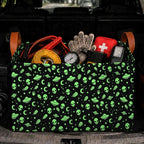 Alien Car Trunk Organizer,20L Collapsible Auto Storage Basket with Handles, Waterproof Reusable Shopping Grocery Bags for SUV, Truck, Green Aliens Cars Boot Organizer Gifts for Women Men Drivers