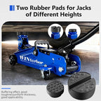 2 Ton Low Profile Floor Jack, 4000 lbs, with 2 Pads & Bag – Blue | Steel floor jack, 5.3"-13" lift. Overload valve. Smooth casters. For garage, workshop & auto.