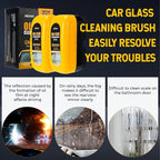 Oil Film Cleaning Brush for Car Windows, 2PCS Clear Vision Car Glass Cleaner with Anti-Rain Coating for Auto Windows and Windshields Improving Clarity, 8 fl oz / 240 mL