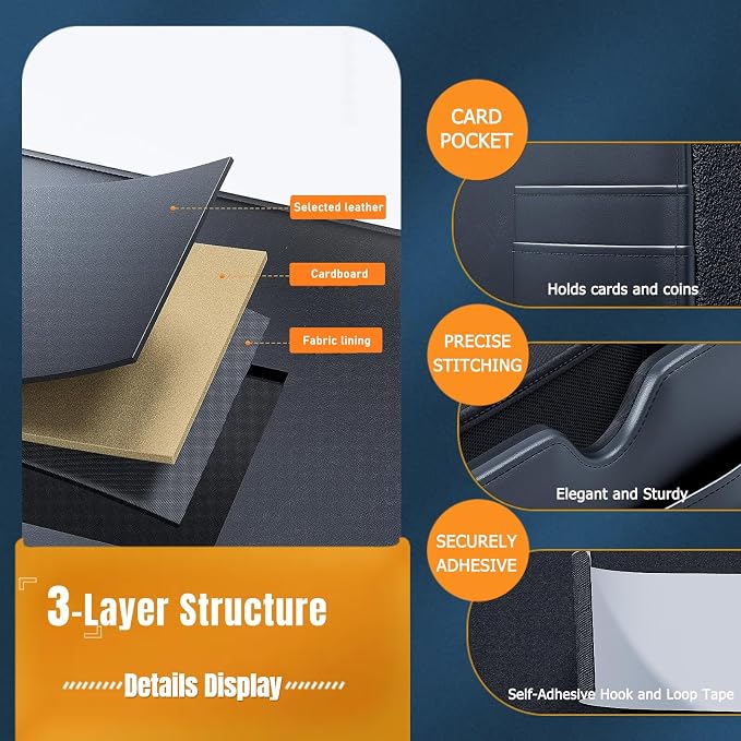 Foldable Car Storage Box with Glasses Clip,Multifunctional Seat Back Organizer,Trash Can, Auto Door Side Pocket,Storage Bag,Car Accessories Organizer Box