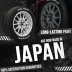 Color Tire Paint Pen - Waterproof Permanent Paint pens for Car Wheels Lettering | Car Wash Safe and Durable | Made in Japan (White, 1 Count (Pack of 2))