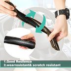 3PCS Carbon Fiber Steering Wheel Cover-Segmented Clip-On Design Anti-Slip & Scratch Resistant Universal Fit 14.5"-16" for Cars/Truck/SUV Great Gift for Men & Women