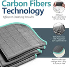 Airlab Glass Polishing Cloth Streak Free Miracle Cleaning Cloth Lint Free Microfiber Cleaning Rags for Glasses Kitchen Dish Mirrors Easy Clean, Pack of 3, 12" x 12", Grey-Green