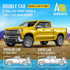 Extra Durable Window Deflectors Tape-On Window Visors Rain Guards Fit for Chevrolet (Chevy) Silverado 1500 2019-2026 Double Cab, Sun Visors, Wind Vent for Shades, Exterior Car Accessories- 4pcs.AG0024