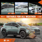Rain Guard Compatible with Subaru Crosstrek 2024 2025 Tape-On Extra Durable Side Window Visor Deflectors Fit for Subaru Impreza 2024-2025 Rain Guards Black 4 PCS