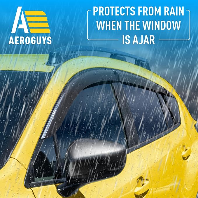 Extra Durable Window Deflectors Tape-On Window Visors Rain Guards Fit for Subaru XV Crosstrek 2024-2026, Sun Visors, Wind Vent for Shades, Exterior Car Accessories - 6 pcs. AG0984