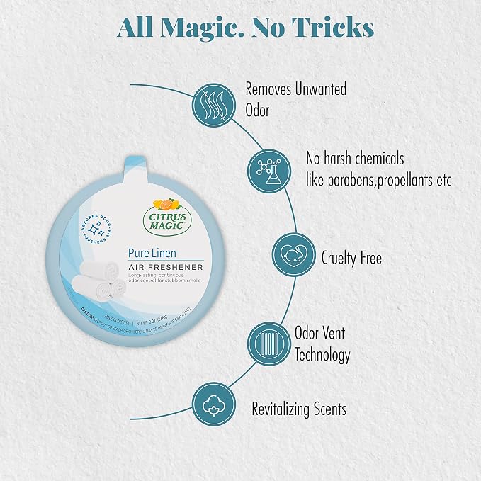 Solid Air Freshener Pure Linen, Pack of 2, 8-Ounces Each