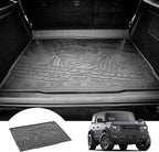 3W Cargo Liner Custom Fit for 2021-2025 2026 Ford Bronco 4 Door, All Weather TPE Heavy Duty Truck Car Mat Accessories Fit for Bronco Trunk Mat, Black (Not for Bronco Sport)