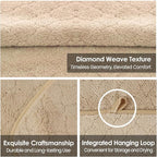 Microfiber Bath Towels, Oversized, Ultra Soft, Super Absorbent and Fast Drying, No Fading Large Bathroom Towel Set for Sport, Travel, Fitness, SPA and Yoga (Coral Fleece - Camel, 30 in x 60 in)