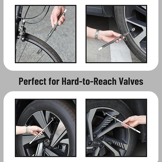Dual Head Tire Pressure Gauge - 2 Pack, 10-150PSI, Car Tire Gauge