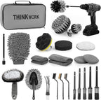 Car Detailing Kit, Car Detailing Brush Set, Car Cleaning Drill Brush Kit with Extension Pole, Professional Auto Detailing Supplies for Automobile Interior Exterior Wheels