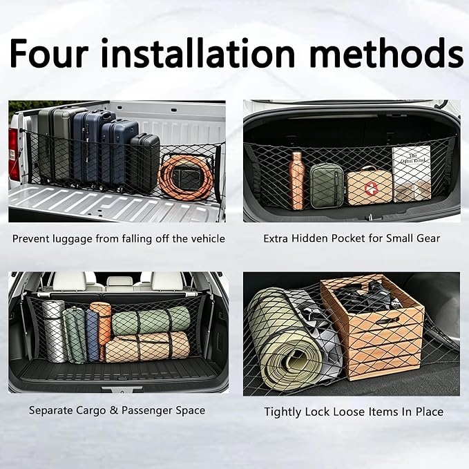Truck Bed Cargo Net, Storage Elastic Mesh Net（43.3 * 15.7In）