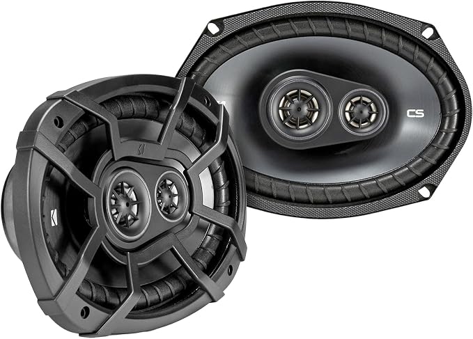 2 Pair Car Speaker Package of 2X Kicker CSC654 300-Watt 6.5" Inch 2-Way Black Coaxial Speakers + 2X CSC6934 450W 6x9 CS Series 3-Way Speakers - Bundle Combo with Enrock 50 Foot 14 Gauge Speaker Wire