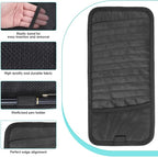 Trinkrittey Black Car CD Case Holder DVD Vehicle Visor Storage Orangizer Large Capacity CD Visor Case with 12 DVD Storage Sleeves 1 Mesh Pocket 1 Pen Holder and Elastic Strap