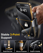 Car Phone Holder Car Universal Mobile Phone Holder 360° Rotatable Car Mobile Phone Holder Dashboard Windshield Air Vent Phone Holder Car for iPhone Android Smartphone