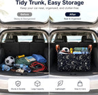 Jesus Car Trunk Organizer,20L Collapsible Auto Storage Basket with Handles, Waterproof Reusable Shopping Grocery Bags for SUV,Truck, Vintage Jesus Cars Boot Organizer Gifts for Women Men Drivers